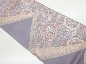 華紋・変わり格子模様織出し袋帯